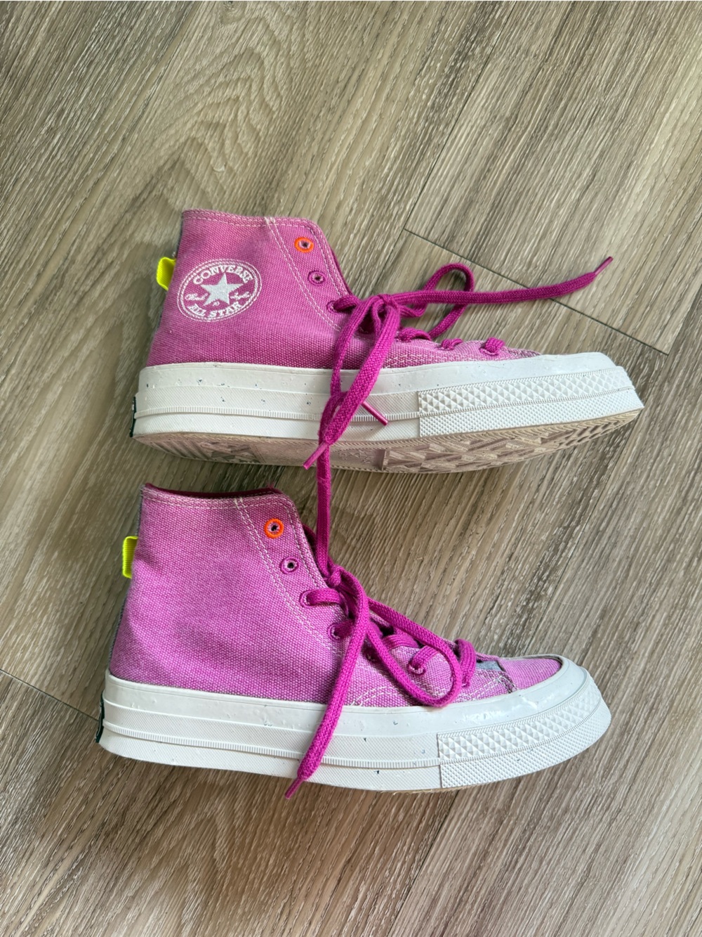 Converse Magenta High-Top Canvas Sneakers - Picture 2 of 6